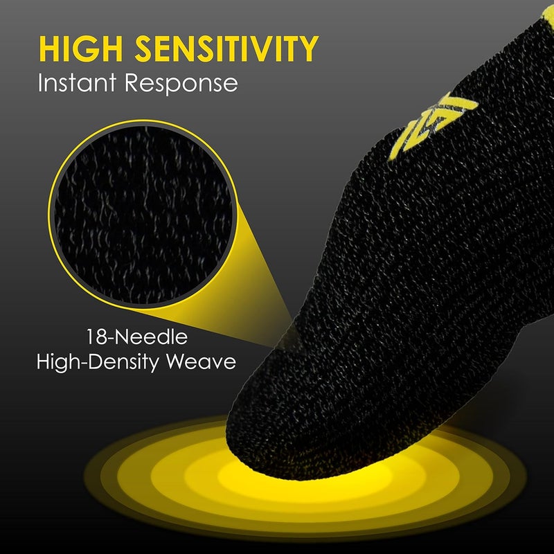 MOBILEGAMINGCORPS 6 Pack Mobile Gaming Corps ClawSocks Phone Gaming Finger Sleeves - Carbon - Image 3
